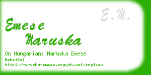 emese maruska business card